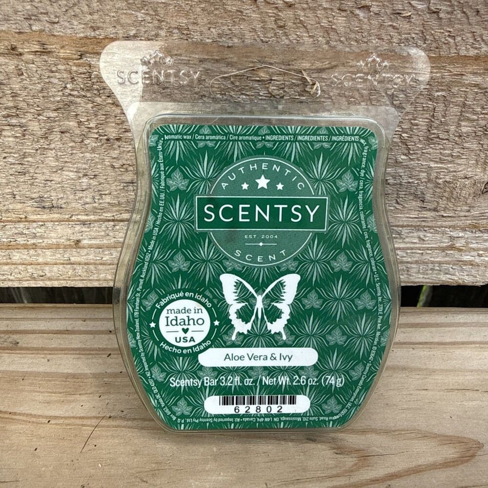 Scentsy Aloe Vera And Ivy 3.2 oz Wax Fragrance Bar New